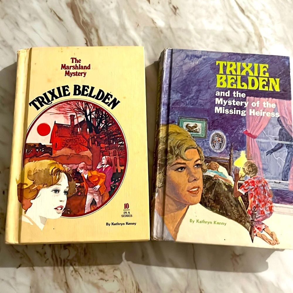 2 Vintage Trixie Belden Mystery HC Books